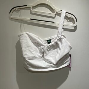 Wild Fable White Asymmetrical Crop Top